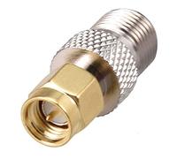 sourcing map Conector SMA Macho a F Hembra Tipo Tono Bronce Cable Coaxial Adaptador de Conector RF