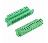 sourcing map Conectores de bloque de terminales de tornillo enchufables de 13 pines de 5,08 mm, PA66 300 V 10 A, terminal PCB a través de la pared con conectores de cableado sin soldadura de panel 26