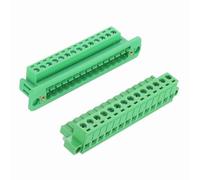 sourcing map Conectores de bloque de terminales de tornillo enchufables de 14 pines de 5,08 mm, PA66 300 V 10 A, terminal PCB a través de la pared con conectores de cableado sin soldadura de panel 26