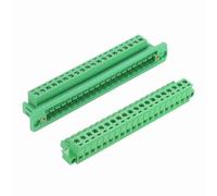 sourcing map Conectores de bloque de terminales de tornillo enchufables de 20 pines de 5,08 mm, PA66 300 V 10 A, terminal PCB a través de la pared con conectores de cableado sin soldadura de panel 26