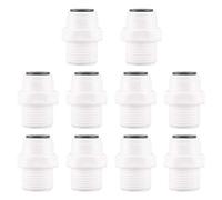 sourcing map Conexión Rápidas Purificadores Agua Conectores Manguera Agua para Sistema Ósmosis Inversa RO Recto, 1/2 "BSP macho - tubo de 3/8" de diámetro externo