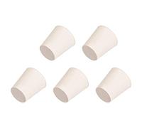 sourcing map Cónico Forma Sólido Caucho Tapón para Laboratorio Tubo Tapón Tamaño # 4-5 piezas