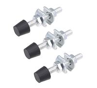 sourcing map Conjunto de tornillo de sujeción de palanca de acero al carbono m8x70mm con punta de husillo redondeada 3 piezas