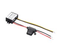 sourcing map Convertidor de corriente CC 15-40 V a CC 12 V, salida 5 A 60 W, convertidor reductor de voltaje, regulador de carga, adaptador de batería, transformador de módulo impermeable con fusible
