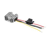 sourcing map Convertidor de corriente CC 36/48 V a CC 12 V, salida 10 A 120 W, convertidor reductor de voltaje, regulador de carga, adaptador de batería, módulo impermeable, transformador con fusible