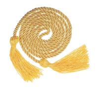 sourcing map Cordón de Honor de Graduación de 170cm con Borla, Hilo de Honor Trenzado de Poliéster, Cuerdas de Graduación para Ceremonias Fiesta Graduación, Tono Dorado