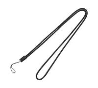 sourcing map Cordón Tejido de Nailon con Correa para el Cuello para cámara, teléfono móvil, Negro
