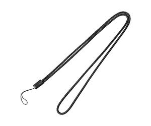 sourcing map Cordón Tejido de Nailon con Correa para el Cuello para cámara, teléfono móvil, Negro