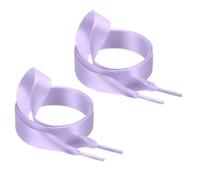 sourcing map Cordones de cinta de satén de 35 pulgadas, 39 pulgadas, 47 pulgadas, 55 pulgadas, cordones planos de seda, cordones planos para zapatos, morado claro, 47"