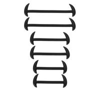 sourcing map Cordones elásticos de silicona para zapatos de vestir, para hombres y mujeres, Black, 8.27"