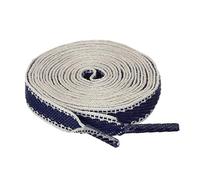 sourcing map Cordones Planos A Rayas De 70Cm 110Cm 200Cm Para Mujer Hombre Azul blanco 90cm/35.43"