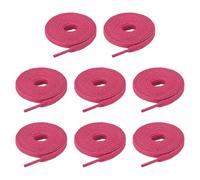 sourcing map Cordones planos de poliéster para zapatos, cordones elásticos planos para tenis, zapatos de patinaje, botas, rosa oscuro, 5/16" x 120"