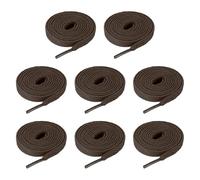 sourcing map Cordones planos de poliéster para zapatos, cordones elásticos planos para tenis, zapatos de patinaje, botas, marrón oscuro, 5/16" x 100"