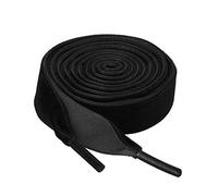 sourcing map Cordones planos de terciopelo de 0.6 pulgadas de ancho, cordones de zapatos para tenis, zapatos y botas, Black, 90cm/35"