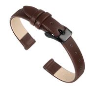 sourcing map Correa de cuero genuino de varios tamaños, correa de reloj de cuero elegante y plana para hombres y mujeres, 10mm, No es una piedra preciosa