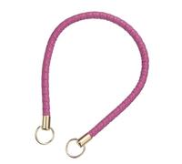 sourcing map Correa de cuero para monedero, correa trenzada de poliuretano, correa de repuesto para bolsa de hombro con anillo dorado para hacer bolsos de bricolaje, Rosa Roja, 23.62inch
