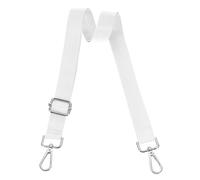 sourcing map Correa de hombro ancha, correa ajustable de 2,5 cm, correa cruzada de repuesto para bolso de hombro, color blanco, hebilla de núcleo plateado