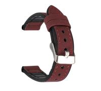 sourcing map Correa de reloj, correa de repuesto de piel de microfibra de 14 mm de liberación rápida, patrón de caballo para hombres y mujeres, color rojo oscuro