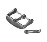 sourcing map Correa de reloj de 20 mm, hebilla de repuesto de acero inoxidable, hebilla de PVD cepillado con 2 lengüetas, bronce