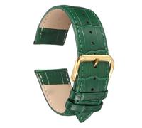 sourcing map Correa de reloj de cuero con patrón de cocodrilo en relieve, 6 colores, varios tamaños, repuesto con barras de resorte para hombres y mujeres, 24mm
