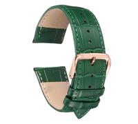sourcing map Correa de reloj de cuero con patrón de cocodrilo en relieve, 6 colores, varios tamaños, repuesto con barras de resorte para hombres y mujeres, 24mm
