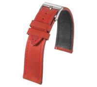 sourcing map Correa de reloj de cuero de 18 mm, correa de reloj vintage, correa de repuesto de liberación rápida con hebilla de acero inoxidable para hombres y mujeres, color rojo
