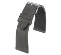 sourcing map Correa de reloj de cuero de 19 mm, correa de reloj vintage, correa de repuesto de liberación rápida con hebilla de acero inoxidable para hombres y mujeres, color gris