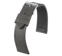 sourcing map Correa de reloj de cuero de 21 mm, correa de reloj vintage, correa de repuesto de liberación rápida con hebilla de acero inoxidable para hombres y mujeres, color gris