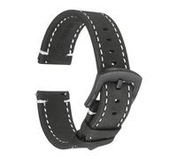 sourcing map Correa de reloj de cuero de liberación rápida, correa de repuesto de cuero vacuno, hebilla negra para hombres y mujeres, 20mm, Metal, Ágata
