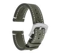 sourcing map Correa de reloj de cuero de liberación rápida, correa de repuesto de cuero vacuno, hebilla plateada para hombres y mujeres, 22mm, Metal, Ágata