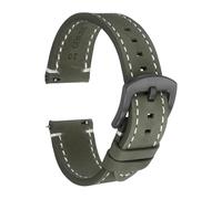 sourcing map Correa de reloj de cuero de liberación rápida, correa de repuesto de cuero vacuno, hebilla negra para hombres y mujeres, 22mm, Metal, Ágata