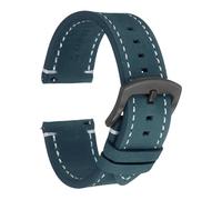 sourcing map Correa de reloj de cuero de liberación rápida, correa de repuesto de cuero vacuno, hebilla negra para hombres y mujeres, 21mm, Metal, Ágata