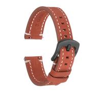 sourcing map Correa de reloj de cuero de liberación rápida, correa de repuesto de cuero vacuno, hebilla negra para hombres y mujeres, 18mm, Metal, Ágata