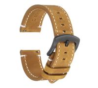 sourcing map Correa de reloj de cuero de liberación rápida, correa de repuesto de cuero vacuno, hebilla negra para hombres y mujeres, 19mm, Metal, Ágata