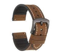 sourcing map Correa de reloj de cuero de liberación rápida, correa de silicona de repuesto de piel de vacuno, hebilla negra para hombres y mujeres, 22mm, Metal, Ágata