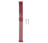 sourcing map Correa de Reloj de Malla de Acero Inoxidable 16 mm Rojo