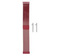 sourcing map Correa de Reloj de Malla de Acero Inoxidable de 22 mm con Cierre Magnético Ajustable de Liberación Rápida para Hombres y Mujeres, Rojo