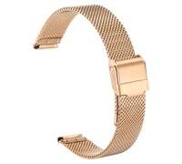 sourcing map Correa de reloj de malla de acero inoxidable de liberación rápida ajustable de metal para hombres y mujeres, 8mm, Acero inoxidable, No es una piedra preciosa