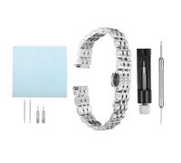 sourcing map Correa de reloj de malla de acero inoxidable de liberación rápida, correa de reloj de metal ajustable con cierre de mariposa para hombres y mujeres, 14mm