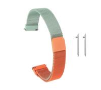 sourcing map Correa de reloj de malla de acero inoxidable de liberación rápida de metal con hebilla magnética para mujer, 14mm, No.