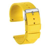sourcing map Correa de Reloj de Nailon Amarillo, 20mm de Ancho, Banda de Reloj de Nailon Duradera para Hombre Mujer, Correa Reloj de Lona de Repuesto Universal