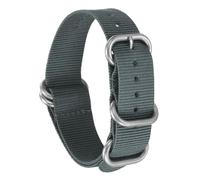 sourcing map Correa de reloj de nailon de 18 mm, correas de repuesto para hombres y mujeres con hebilla plateada, gris (25 mm)