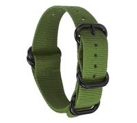 sourcing map Correa de reloj de nailon de 20 mm, correas de repuesto para hombres y mujeres con hebilla redonda plana, color verde (26,5 mm)