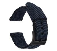 sourcing map Correa de reloj de nailon de 20 mm de liberación rápida, multicolor, correa de repuesto con hebilla negra para hombres y mujeres, azul marino