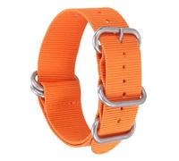 sourcing map Correa de reloj de nailon de 22 mm, correas de repuesto para hombres y mujeres con hebilla plateada, naranja (29 mm)