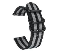 sourcing map Correa de reloj de nailon de 22 mm de liberación rápida, correas de repuesto para hombres y mujeres con hebilla redonda plana, color negro y gris (29 mm)