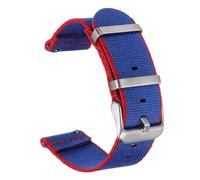 sourcing map Correa de reloj de nailon de 22 mm de liberación rápida, correas de repuesto para hombres y mujeres con hebilla plateada, azul y rojo (26 mm)
