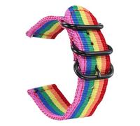 sourcing map Correa de reloj de nailon de 22 mm de liberación rápida, correas de repuesto para hombres y mujeres con hebilla redonda plana, colorida (29 mm)