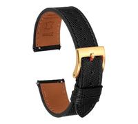 sourcing map Correa de reloj de piel auténtica de repuesto de liberación rápida con hebilla de acero inoxidable para hombres y mujeres, 20mm