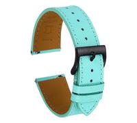 sourcing map Correa de reloj de piel auténtica de repuesto de liberación rápida con hebilla de acero inoxidable para hombres y mujeres, 23mm